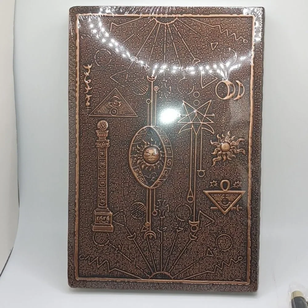 COPPER cross embossed journal notebook manifest diary with pen